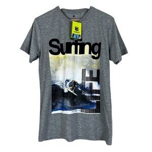 NWT Islandhaze Graphic T-Shirt Mens L Gray Surfing Surfing Skate Beach Coastal